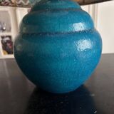 lampe en céramique bleue 1970