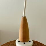 Vintage wicker flower pendant light