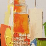 Contemporary oil on canvas.