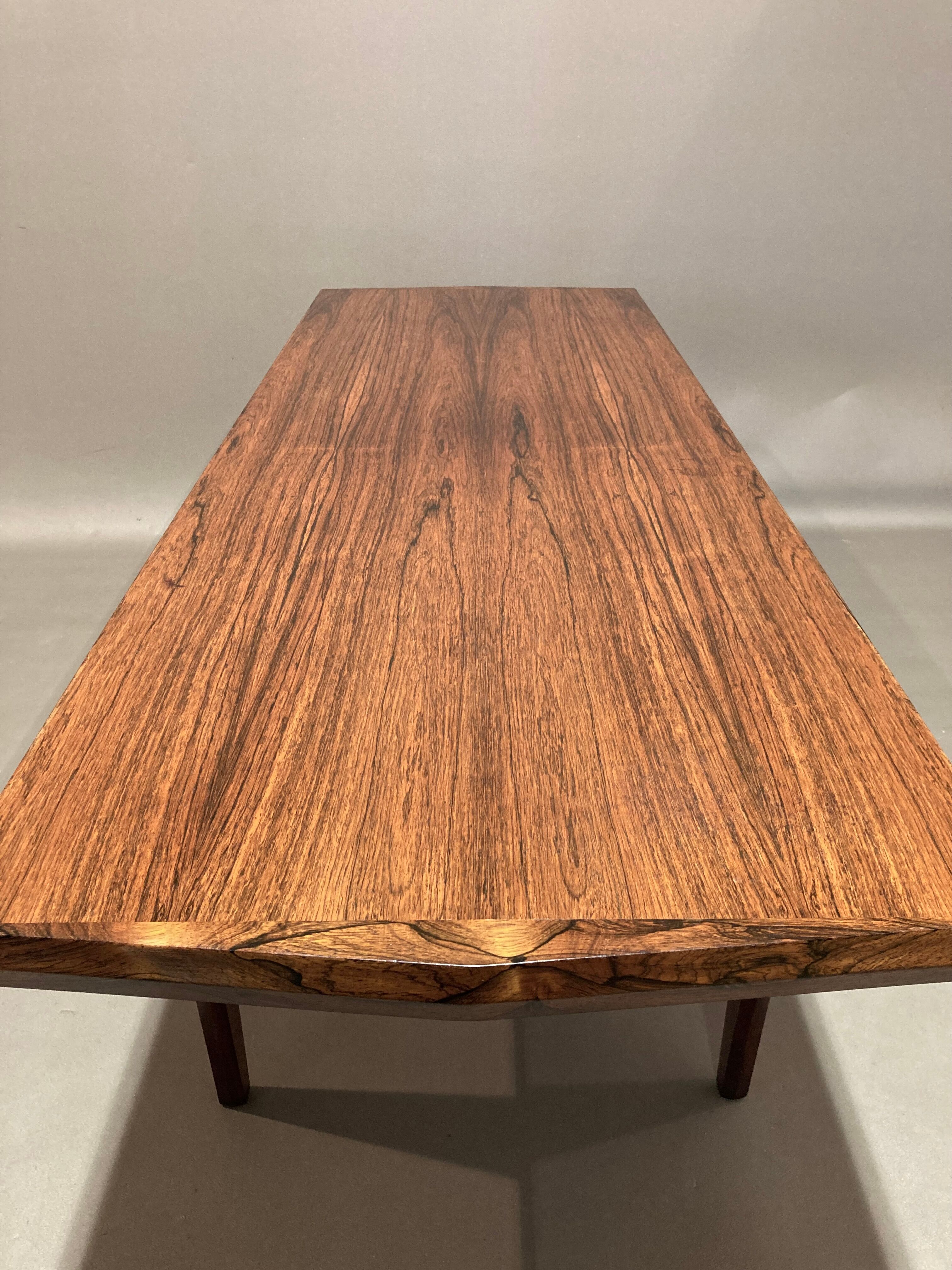 Rosewood coffee table Scandinavian design 1950.