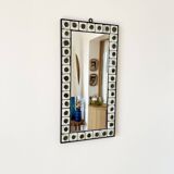 Ceramic and wrought iron mirror 1950