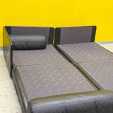 De Sede DS-76 Modular 2-Seater Sofa / Sofa Bed – Black Leather (1970s)