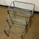 Vintage glass and chrome metal nesting tables