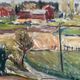 Original Swedish Oil on Panel – “Landscape” by Alexander Roos (1895–1973) – Signed – Vintage & Framed – 48 × 41 cm
