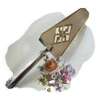 Two-tone silver-plated Art Deco cake or pie server