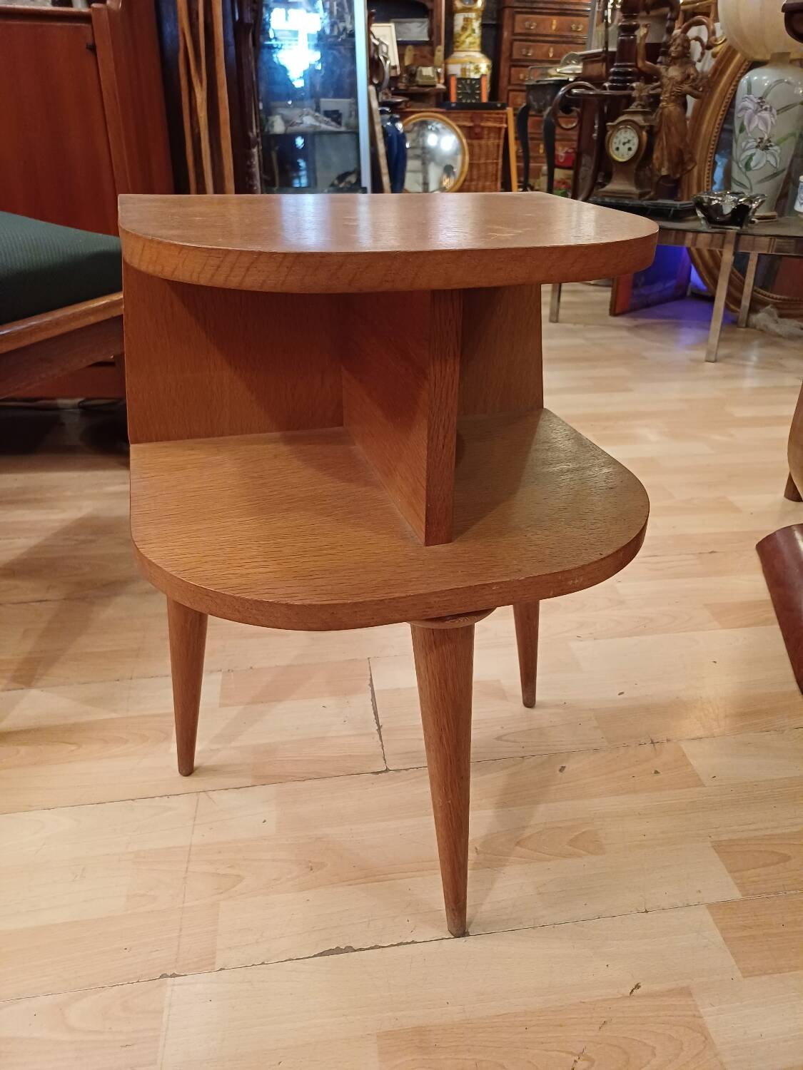 Small side piece of furniture, tripod bedside table 1950