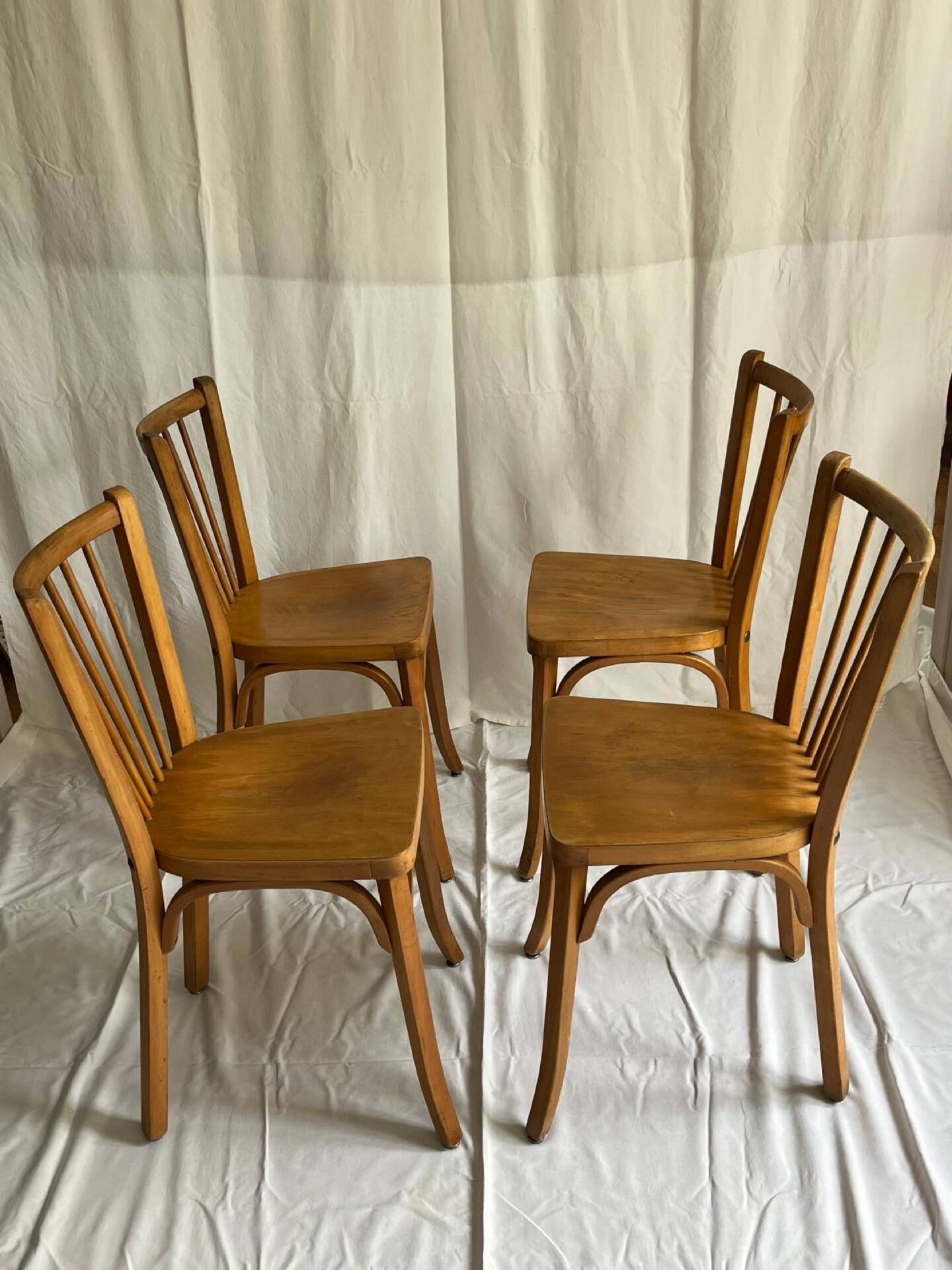 Lot de 4 chaises bistrot Baumann