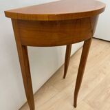 Biedermeier Demi-Lune Console Table in Cherry Wood, South Germany, 1820