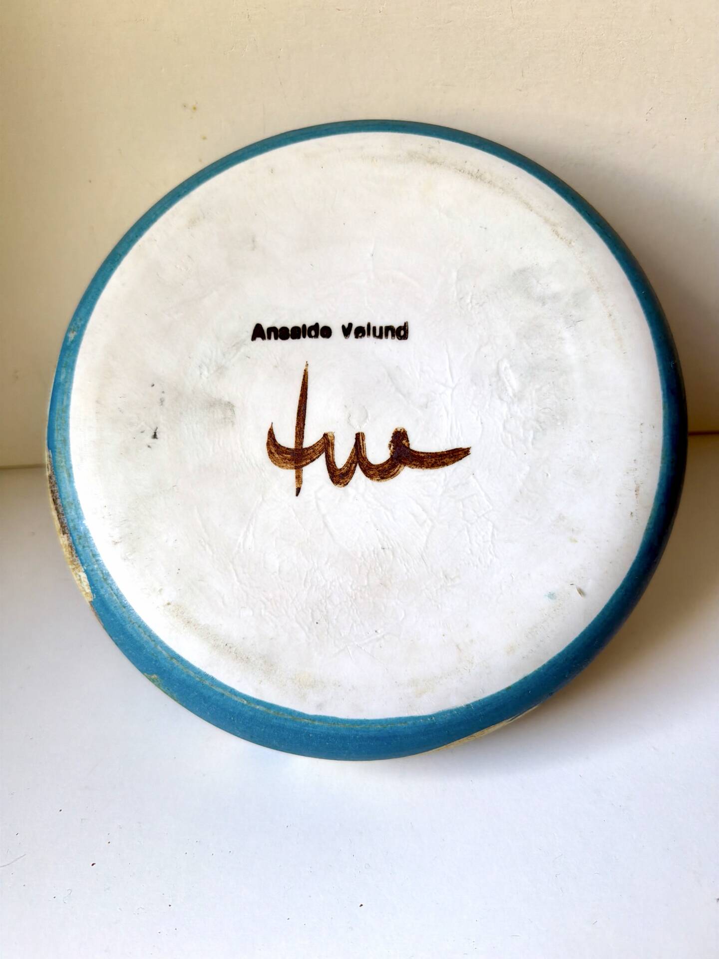 Vintage Danish Ceramic Art Studio Decorative Bowl signed