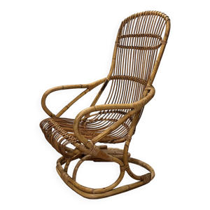 Fauteuil en rotin années
