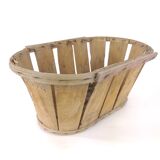 Old brocante wooden grape basket