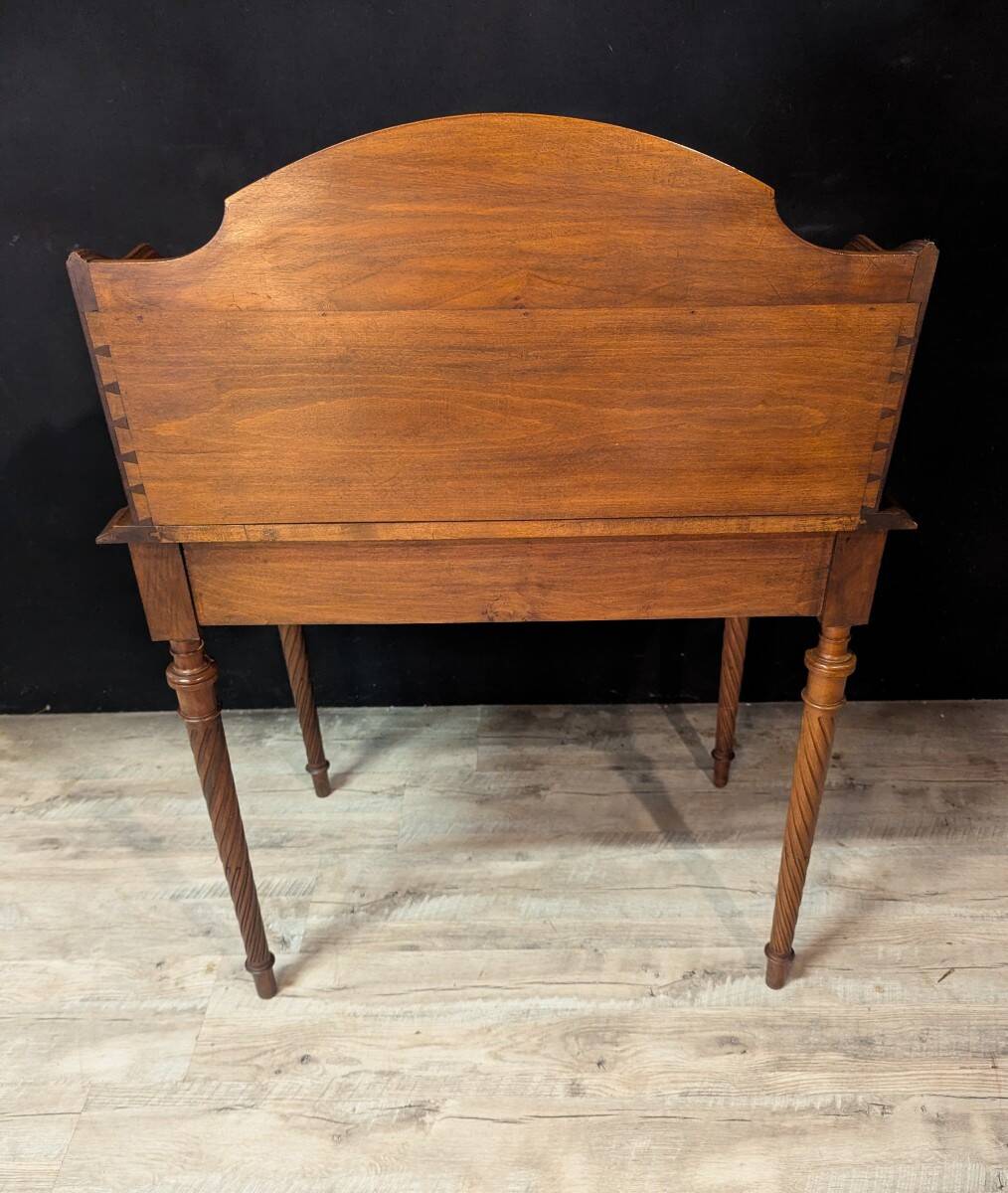 Louis XVI style cylinder desk in walnut