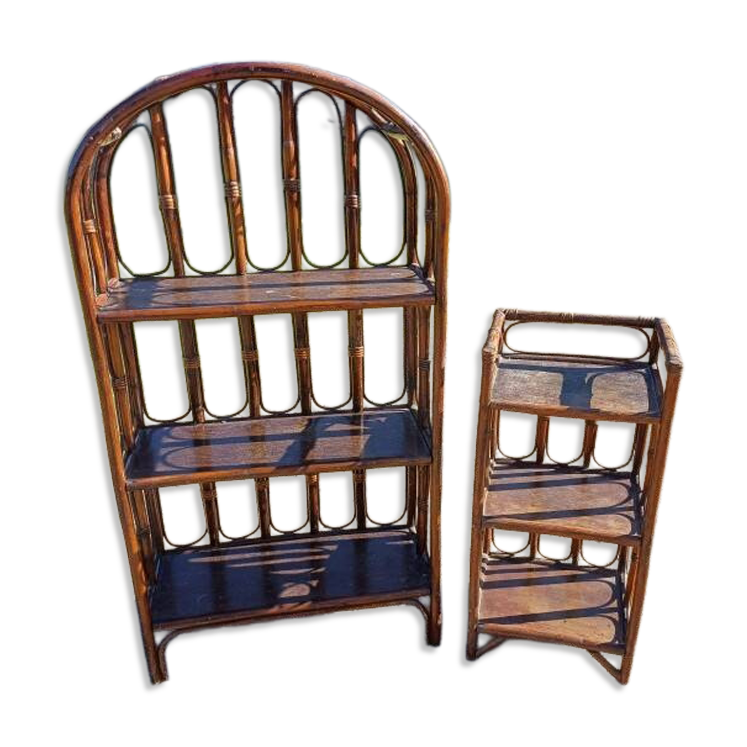 2 vintage rattan furniture