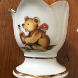 Limoges porcelain teddy bear egg cup