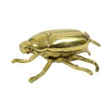 Decorative Vintage Brass Beetle Ashtray Trinket Box