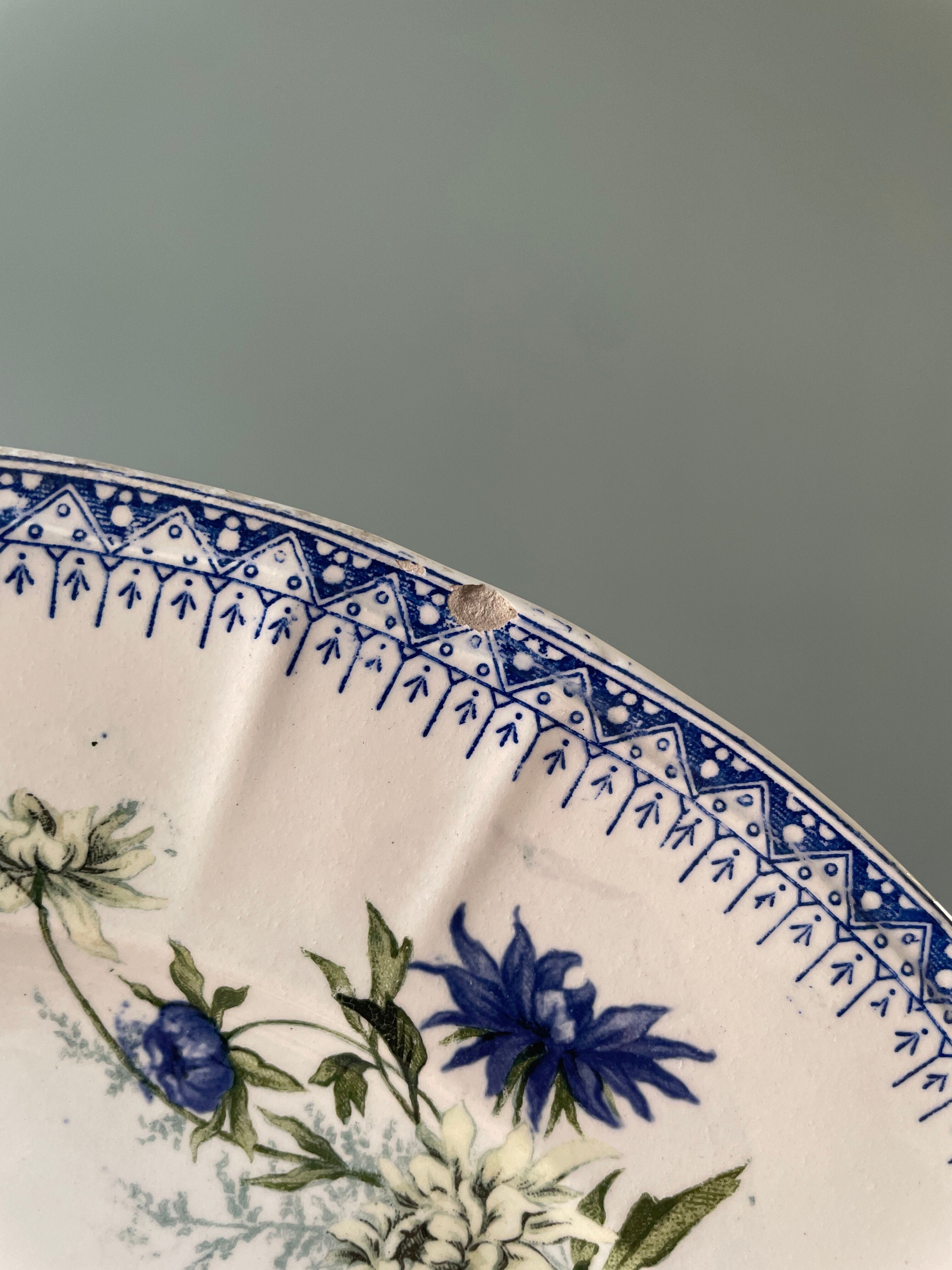 Lot de 6 assiettes plates Terre de Fer St Amand et Hamage