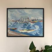 Gouache de Louis-André CABANE.Toulon.