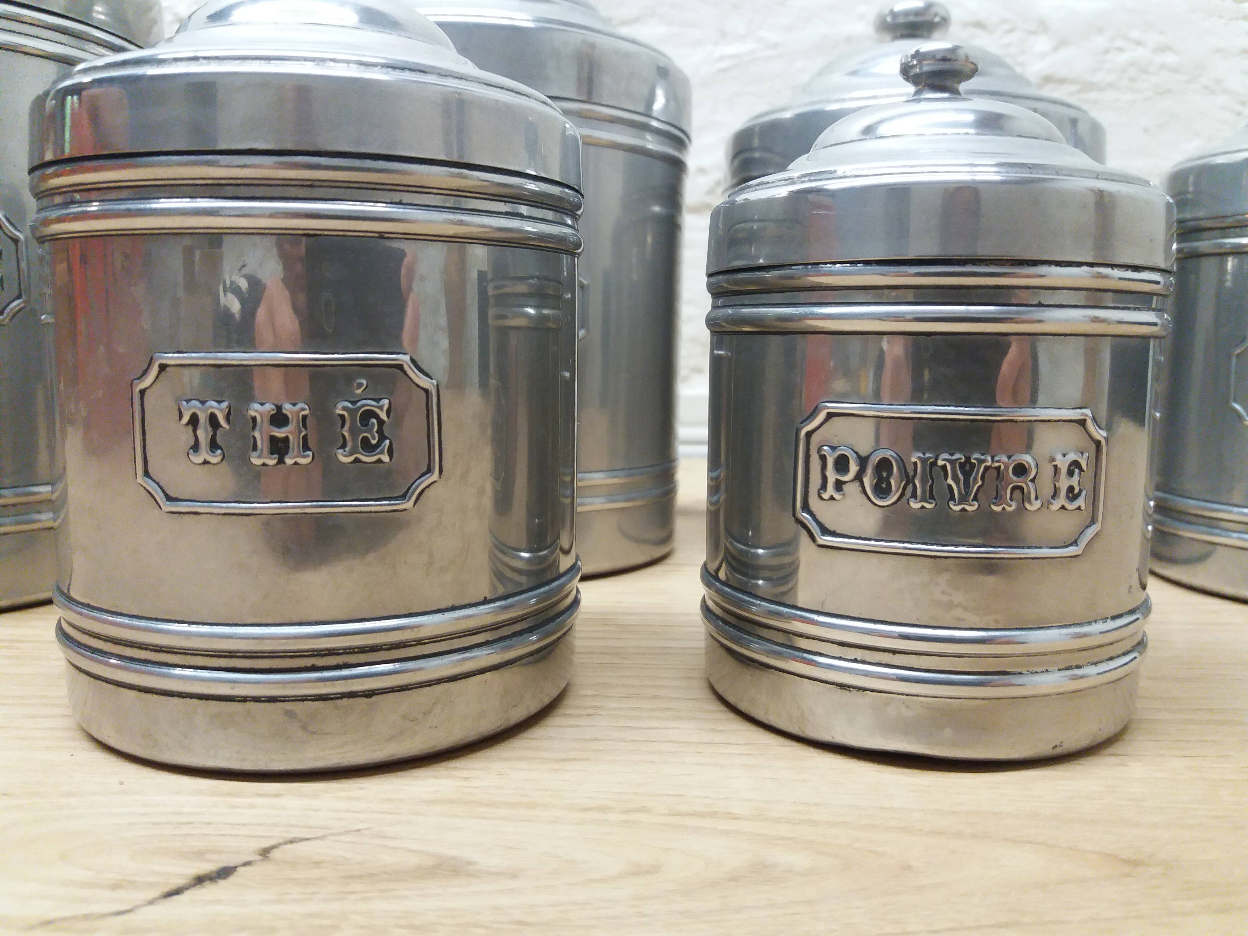 Series 6 aluminium spice jars