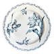 Round flat dish Lunéville in blue ironstone, "Tulip" service.