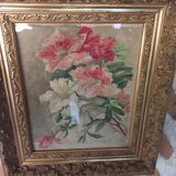 Watercolor painting bouquet of flowers