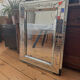 Antique Venetian mirror in engraved and bevelled glass – Floral decoration – Ita