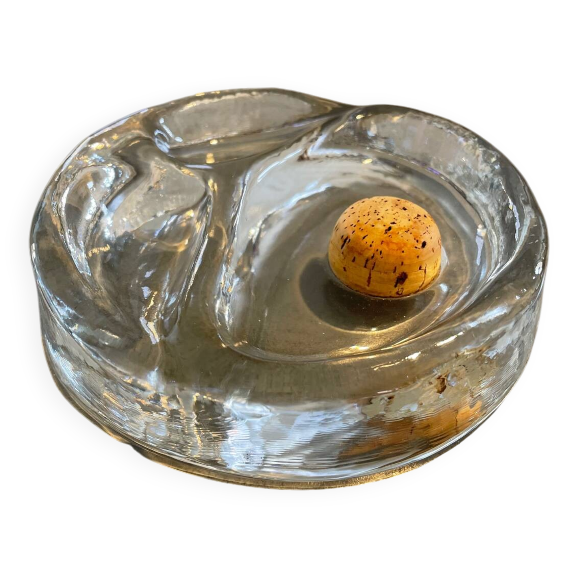 Cendrier à pipes verre moulé