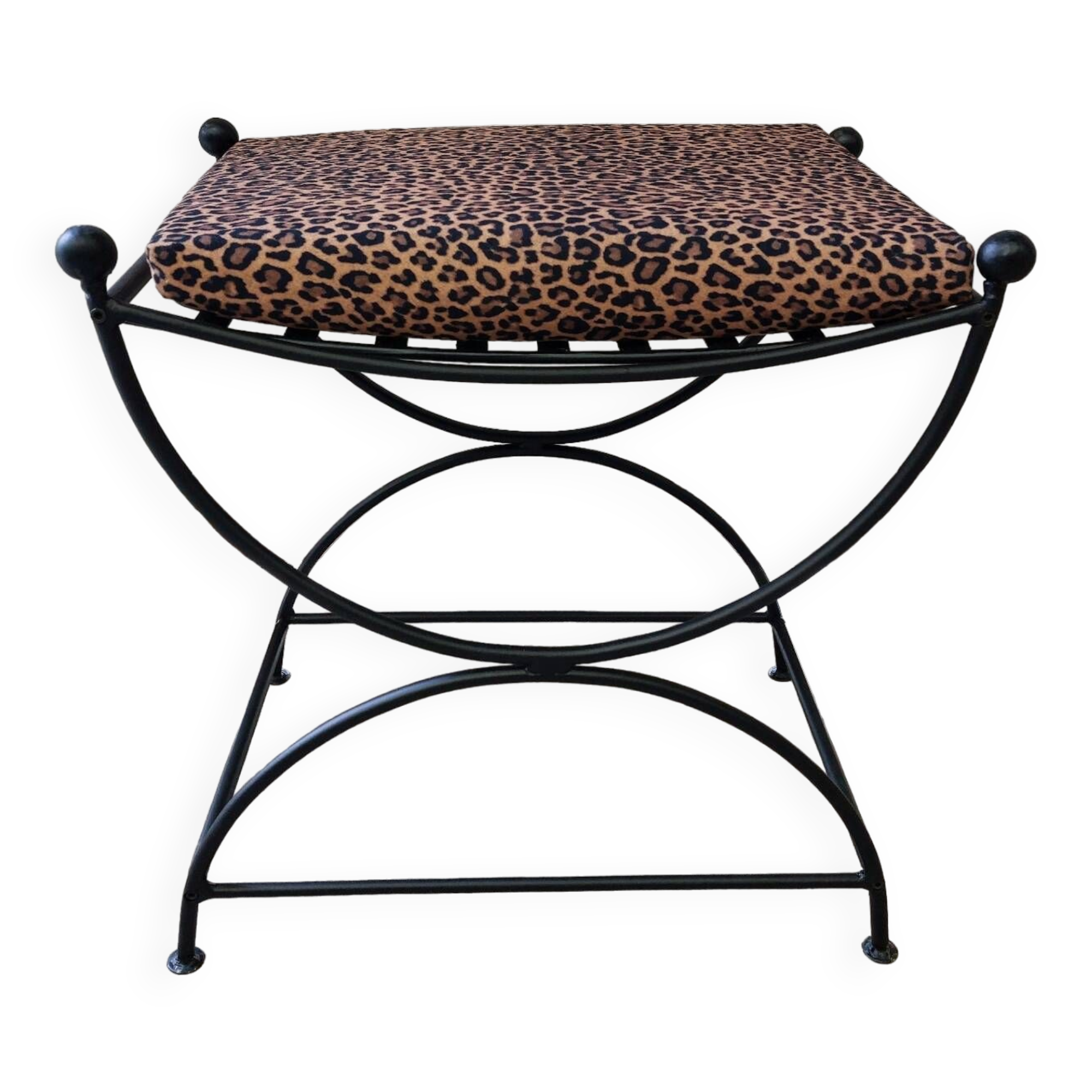 Vintage wrought iron stool