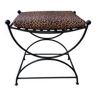 Vintage wrought iron stool