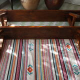 Pair of country benches in solid oak