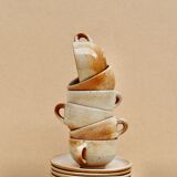 Lot de tasses en grès