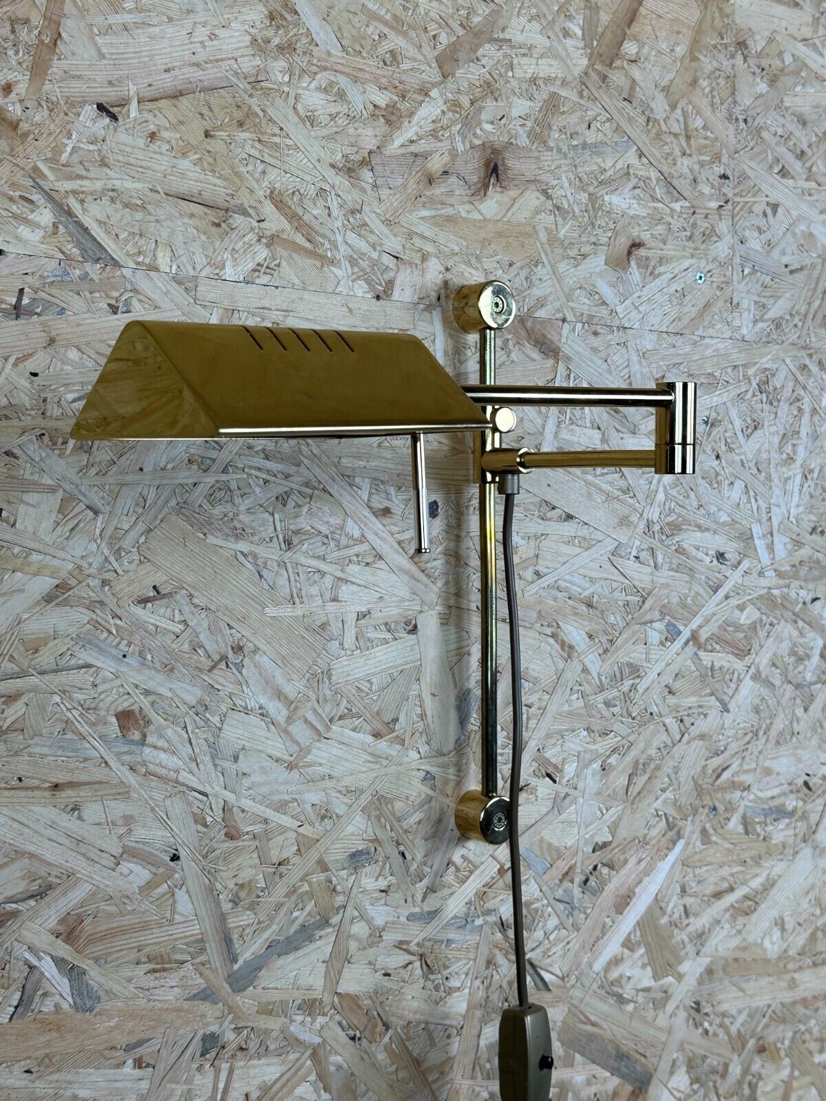 60s 70s wall lamp articulated brass Relco Made in Italy Design