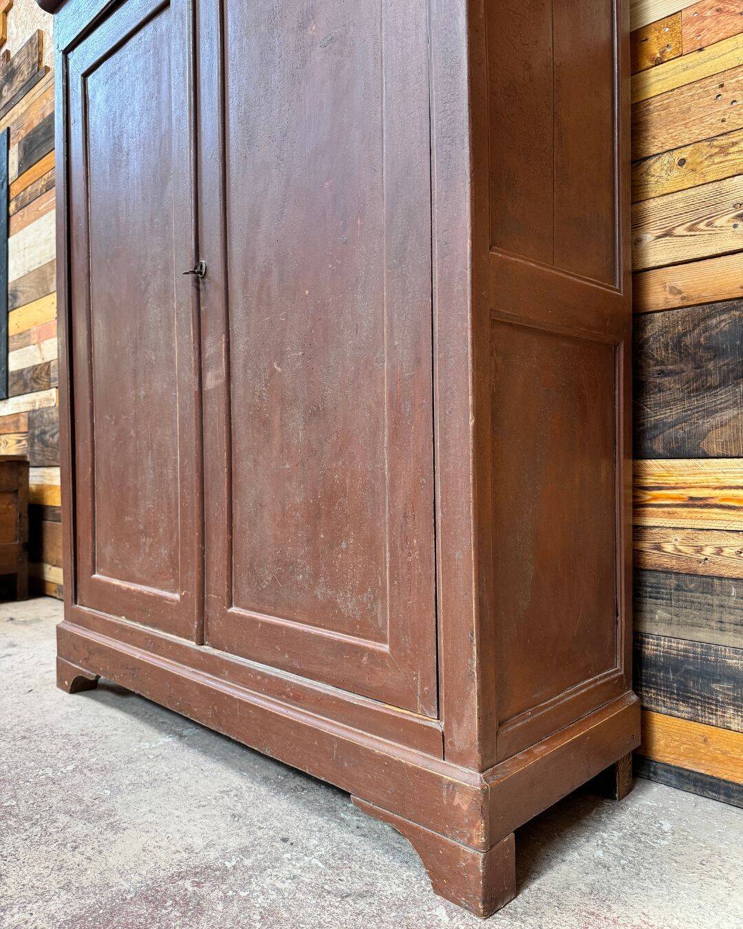 Antique Parisian wardrobe in solid wood