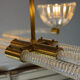Venetian glass chandelier from Murano and brass, circa 1940.