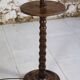 Neo-rustic floor lamp in turned wood, 1950