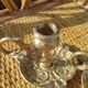 Pair of vintage solid brass candle holders