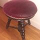 Tabouret de piano  bois tourné Napoléon 3