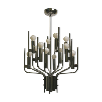 Chandelier from Sciolari in chromed metal, 1970