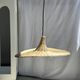 Small suspension, rattan luminaire in hat shape D:60cm