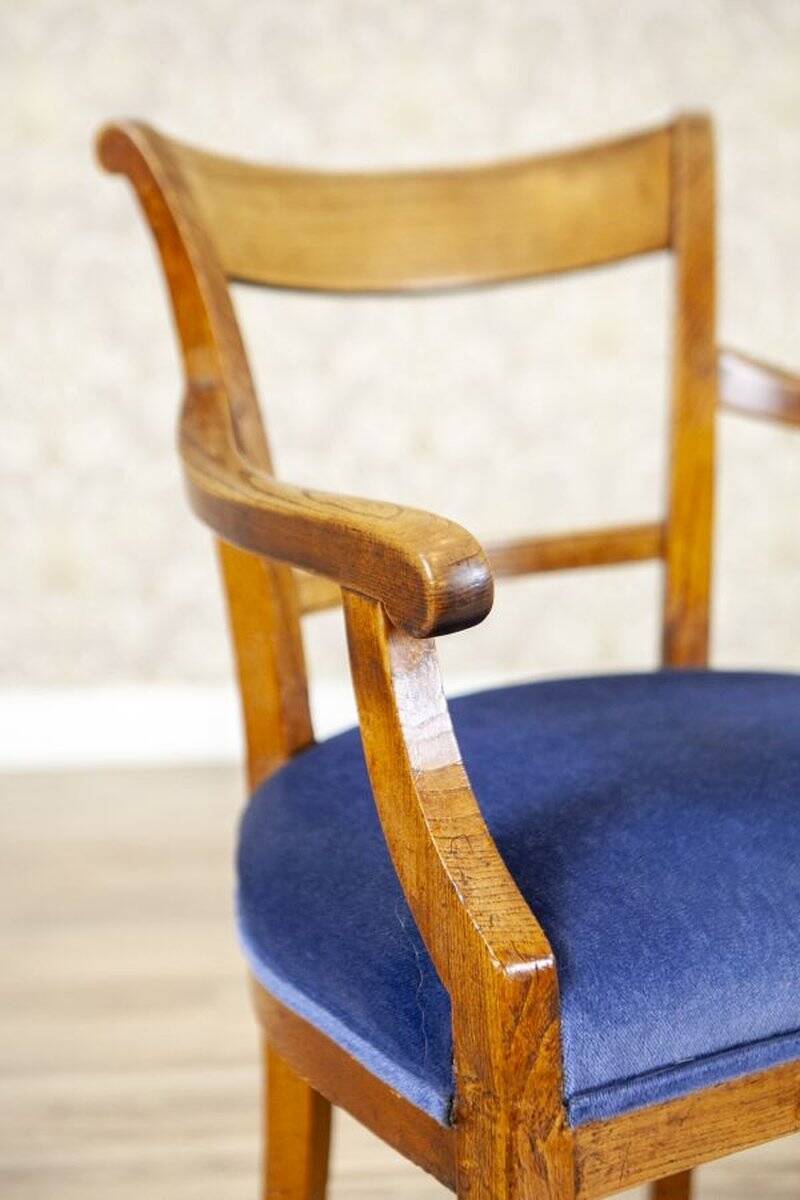 Fauteuil Elm en tissu bleu, années 1950