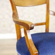 Fauteuil Elm en tissu bleu, années 1950