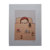 Après Nara Yoshitomo, Fille endormie, années 1990, lithographie en édition limitée