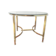 Brass round coffee table and smoked glass
