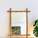 Fake bamboo wooden mirror 85 x 65 cm