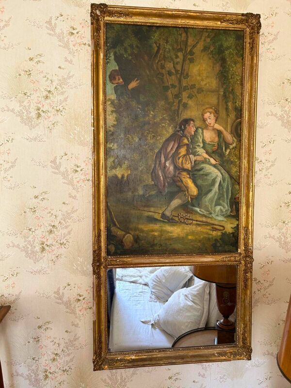 Trumeau ancien doré à la feuille