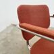Pair of Marcel Breuer B64 Knoll armchairs in coral fabric