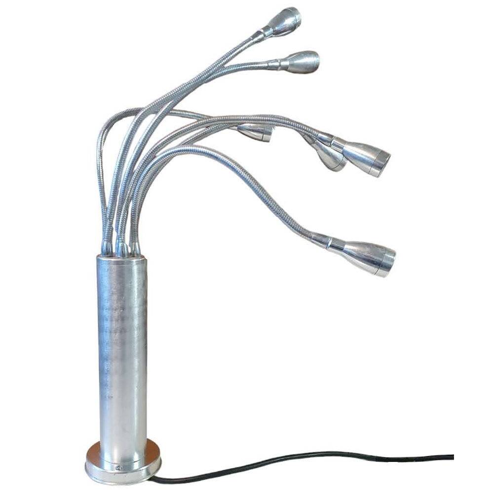 Lamp or wall lamp in brushed metal