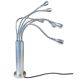 Lamp or wall lamp in brushed metal
