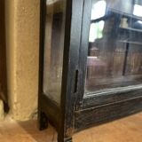 Black lacquered teak display case