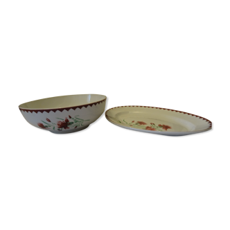 Duo Bowl and dish vintage