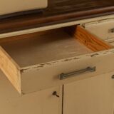 Art Deco kitchen cabinet, 1920s, two-piece